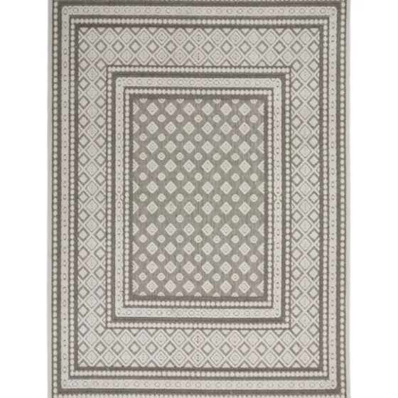Light Gray Tile Motif Outdoor Area Rug, 5X7-Kirkland's Home Flash Sale