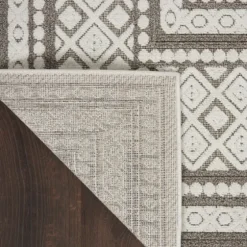 Light Gray Tile Motif Outdoor Area Rug, 5X7-Kirkland's Home Flash Sale