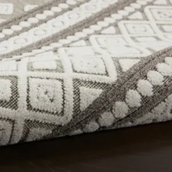 Light Gray Tile Motif Outdoor Area Rug, 5X7-Kirkland's Home Flash Sale