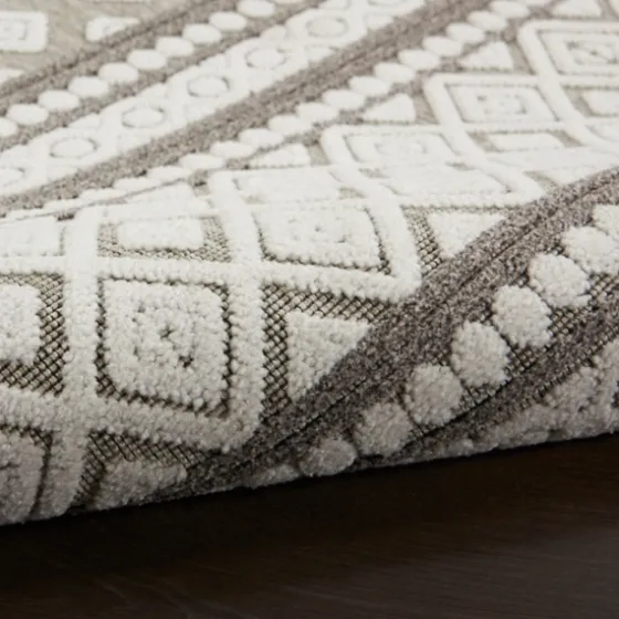 Light Gray Tile Motif Outdoor Area Rug, 5X7-Kirkland's Home Flash Sale