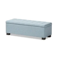 Light Grid Tufted Upholstered Ottoman-Kirkland's Home Outlet