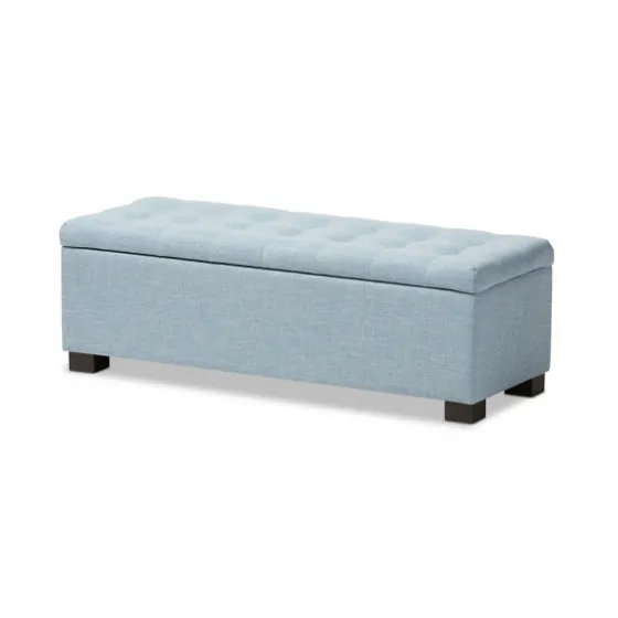 Light Grid Tufted Upholstered Ottoman-Kirkland's Home Outlet