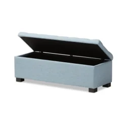 Light Grid Tufted Upholstered Ottoman-Kirkland's Home Outlet