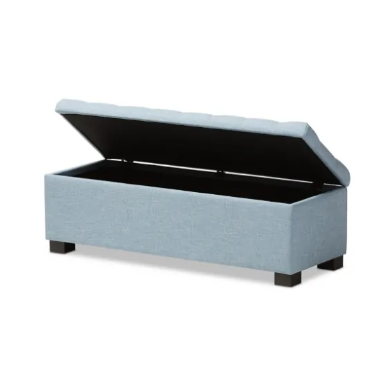 Light Grid Tufted Upholstered Ottoman-Kirkland's Home Outlet