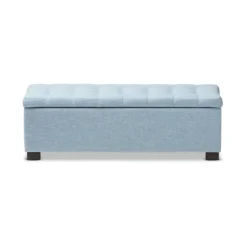 Light Grid Tufted Upholstered Ottoman-Kirkland's Home Outlet