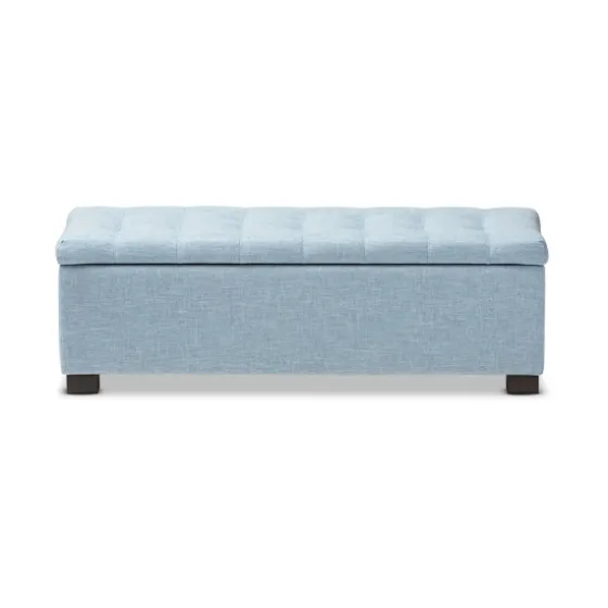 Light Grid Tufted Upholstered Ottoman-Kirkland's Home Outlet