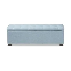 Light Grid Tufted Upholstered Ottoman-Kirkland's Home Outlet
