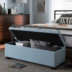 Light Grid Tufted Upholstered Ottoman-Kirkland's Home Outlet