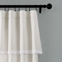 Light Linen Lace Curtain Panel Set, 84 In.-Kirkland's Home Sale