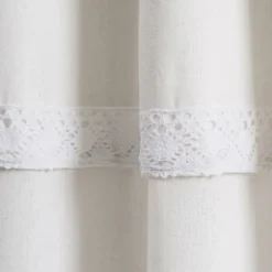 Light Linen Lace Curtain Panel Set, 84 In.-Kirkland's Home Sale