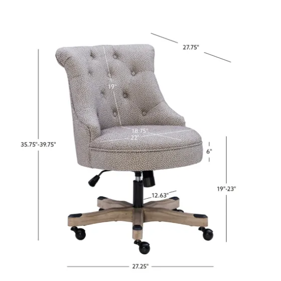 Light Miller Tufted Office Chair-Kirkland's Home Best