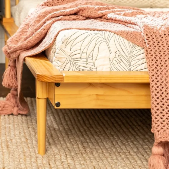 Light Oak Modern Spindle Wooden Queen Bed-Kirkland's Home Outlet