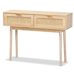 Light Oak Rat And Wood Console Table-Kirkland's Home Best