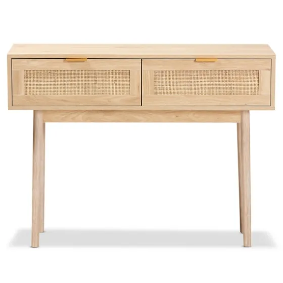 Light Oak Rat And Wood Console Table-Kirkland's Home Best