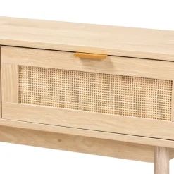 Light Oak Rat And Wood Console Table-Kirkland's Home Best