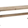 Light Reclaimed Wood Hourglass Base Bench-Kirkland's Home Cheap