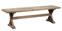 Light Reclaimed Wood Hourglass Base Bench-Kirkland's Home Cheap