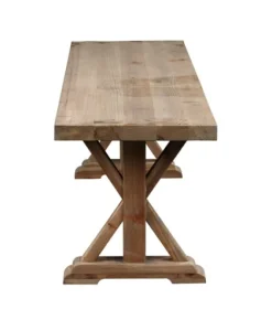 Light Reclaimed Wood Hourglass Base Bench-Kirkland's Home Cheap