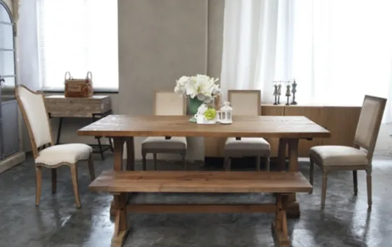 Light Reclaimed Wood Hourglass Base Bench-Kirkland's Home Cheap