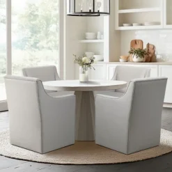 Light Slipcover Dining Chair With Casters-Kirkland's Home Flash Sale