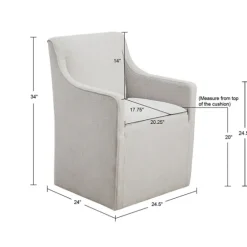 Light Slipcover Dining Chair With Casters-Kirkland's Home Flash Sale