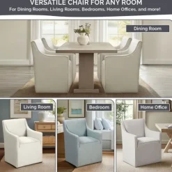 Light Slipcover Dining Chair With Casters-Kirkland's Home Flash Sale