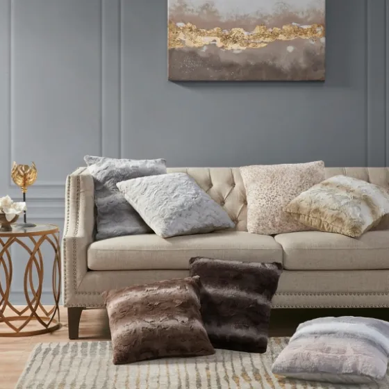 Light Textured Faux Fur Pillow-Kirkland's Home New