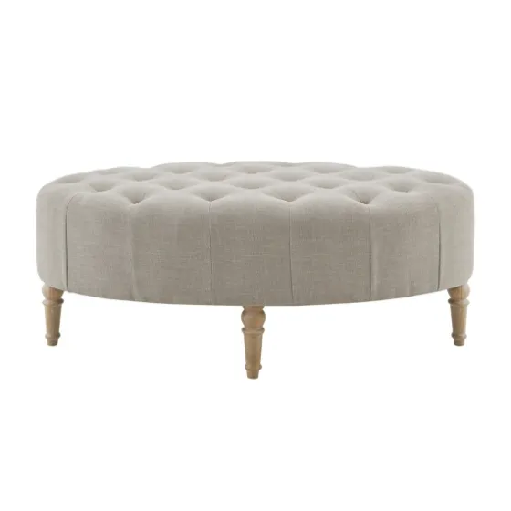 Light Tufted Button Martha Stewart Ottoman-Kirkland's Home New