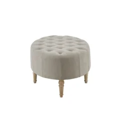 Light Tufted Button Martha Stewart Ottoman-Kirkland's Home New