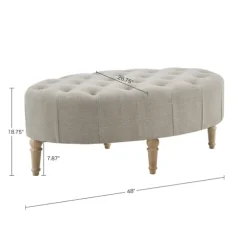 Light Tufted Button Martha Stewart Ottoman-Kirkland's Home New