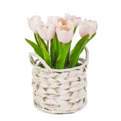 Light Tulip Arrangement In Basket-Kirkland's Home New