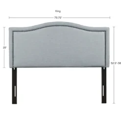 Light Upholstered Nailhead King Headboard-Kirkland's Home Store