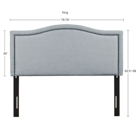 Light Upholstered Nailhead King Headboard-Kirkland's Home Store