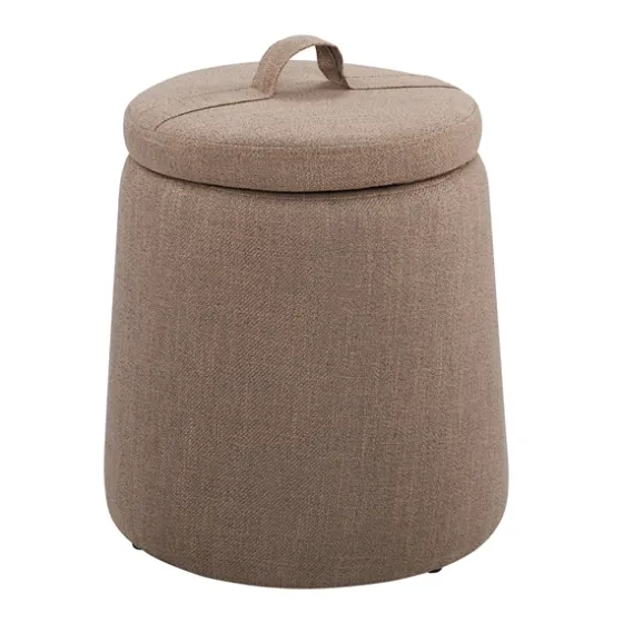 Light Upholstered Top Handle Storage Ottoman-Kirkland's Home Discount