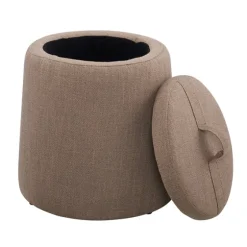 Light Upholstered Top Handle Storage Ottoman-Kirkland's Home Discount