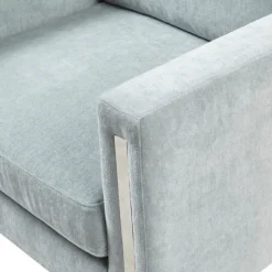 Light Velvet And Chrome Accent Chair-Kirkland's Home Outlet