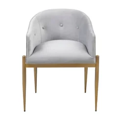 Light Velvet Button Dining Chairs, Set Of 2-Kirkland's Home Cheap