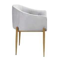 Light Velvet Button Dining Chairs, Set Of 2-Kirkland's Home Cheap