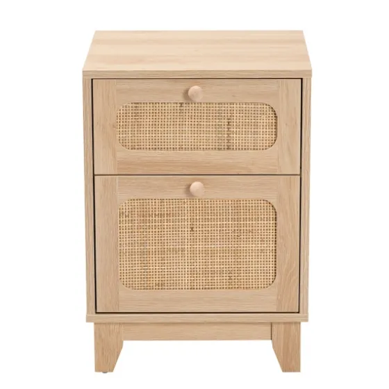 Light Wood And Cane Accent Nightstand-Kirkland's Home Cheap