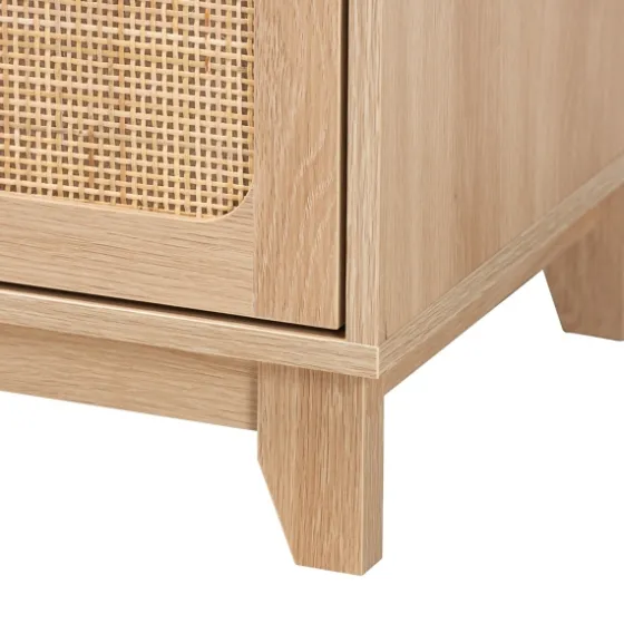 Light Wood And Cane Accent Nightstand-Kirkland's Home Cheap