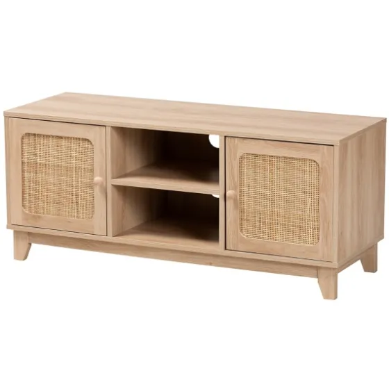 Light Wood And Cane Accent Tv Stand-Kirkland's Home Cheap