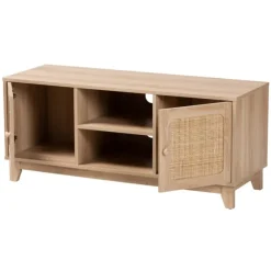 Light Wood And Cane Accent Tv Stand-Kirkland's Home Cheap