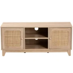 Light Wood And Cane Accent Tv Stand-Kirkland's Home Cheap