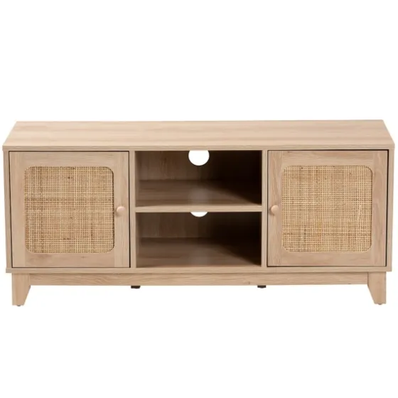 Light Wood And Cane Accent Tv Stand-Kirkland's Home Cheap