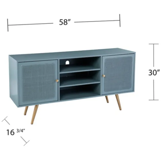 Light Wood And Cane Media Cabinet-Kirkland's Home Best Sale