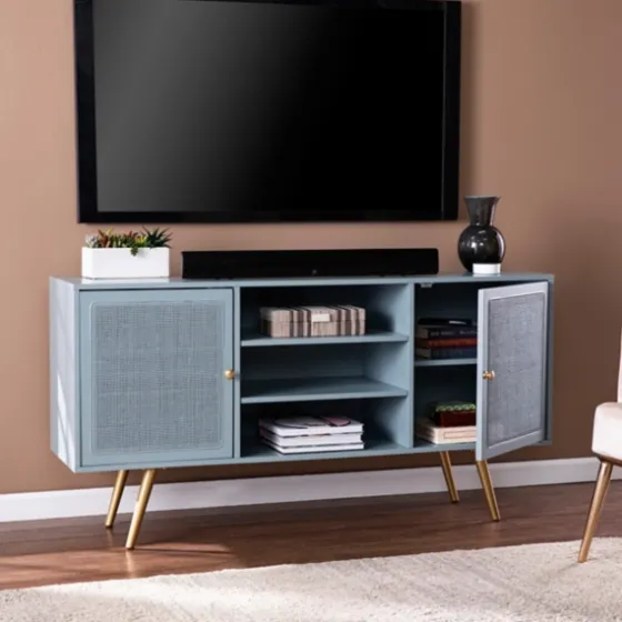 Light Wood And Cane Media Cabinet-Kirkland's Home Best Sale