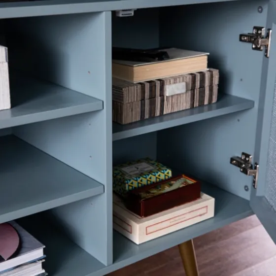 Light Wood And Cane Media Cabinet-Kirkland's Home Best Sale