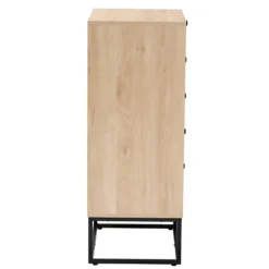 Light Wood And Rat 5-Drawer Chest-Kirkland's Home Cheap