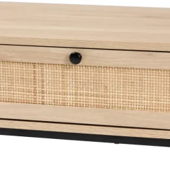 Light Wood And Rat 2-Drawer Coffee Table-Kirkland's Home Hot