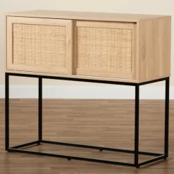 Light Wood And Rat Sliding Door Cabinet-Kirkland's Home Best